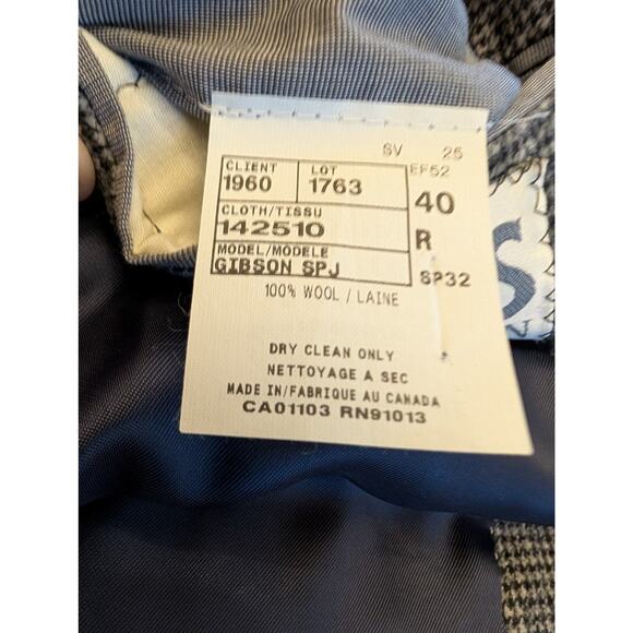 JACK VICTOR Plaid Blazer Sports Coat Wool Size 40 R EUC - Picture 6 of 8